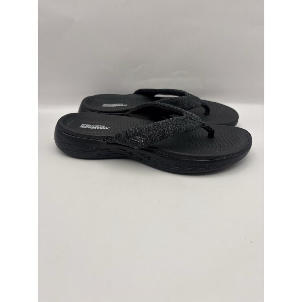 Skechers On The Go 600 Sunny Black Flip Flops Women Size 7